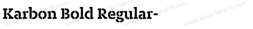 Karbon Bold Regular字体转换